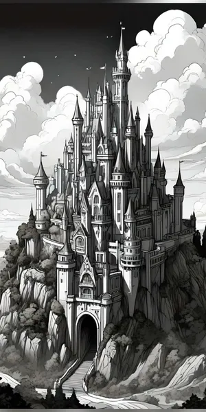 Fantasy Castle Illustration Wallpaper