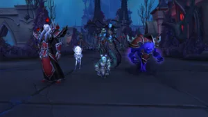 Fantasy Characters Gathering Night Wallpaper