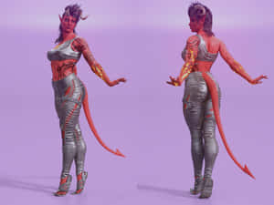 Fantasy Demon Woman Model Wallpaper