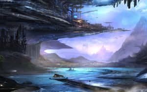 Fantasy_ Futuristic_ Landscape.jpg Wallpaper