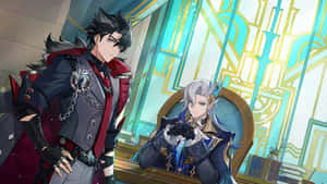 Fantasy Game Characters Strategy Meeting Wallpaper