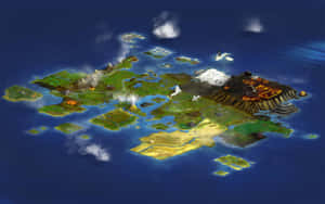 Fantasy_ Island_3 D_ Map Wallpaper