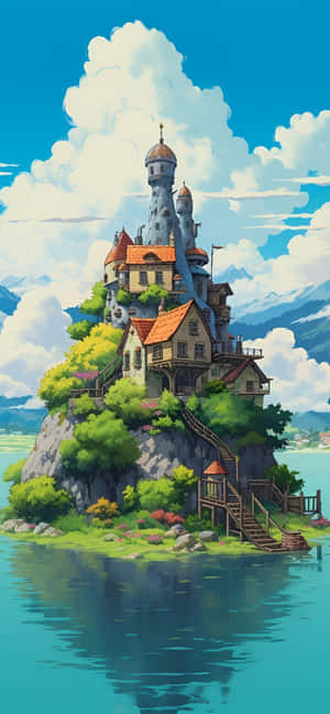 Fantasy Island Castle Wallpaper Wallpaper