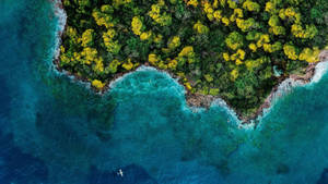 Fantasy Island On Crystal Clear Water Wallpaper