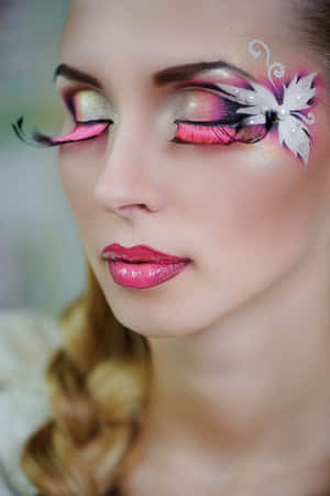 Fantasy_ Makeup_ Elegance_ Closeup Wallpaper
