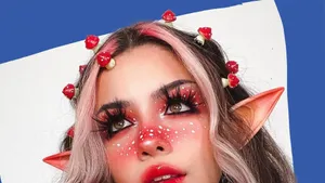 Fantasy_ Makeup_with_ Elf_ Ears_and_ Jewels Wallpaper