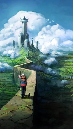 Fantasy Phone Clouds Wallpaper