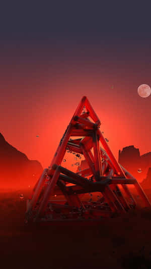 Fantasy Pyramid Of The Moon Wallpaper