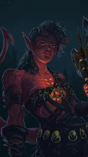 Fantasy Warrior Female Illustration Wallpaper