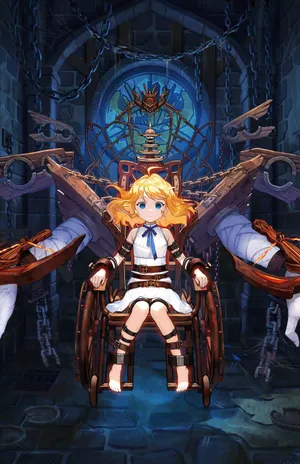 Fantasy Wheelchair Bound Character Throne Room Wallpaper