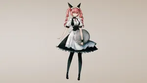 Faris Nyannyan In Her Charming Café Wallpaper