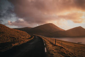 Faroe Islands Sunset Sky Wallpaper