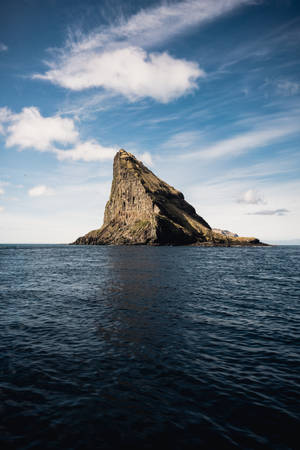 Faroe Islands Tindholmur Rock Formation Wallpaper