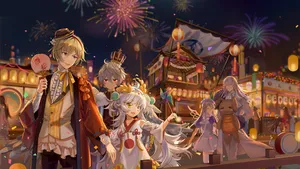 Fascinating Food Battle In Food Fantasy Game Wallpaper