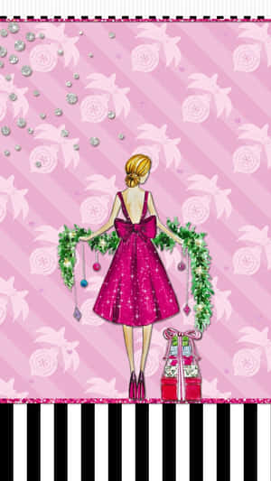 Fashionable Christmas Celebration Illustration Wallpaper