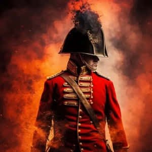 Fashionable Woman In Stylish Red Coat Wallpaper