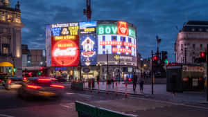 Fast Motion Car In Piccadilly Circus Wallpaper