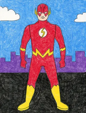 Fast Superhero The Flash Drawing Wallpaper