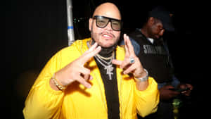 Fat Joe Yellow Jacket Peace Sign Wallpaper