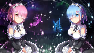 Fate And Fortune Intertwining As Ram And Rem's Life Parallel Each Other Wallpaper