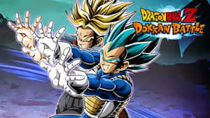 Father And Son Bond - Vegeta And Trunks In Their Power Stance Wallpaper