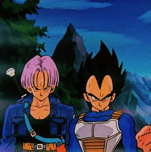 Father-son Bond: Vegeta And Trunks Wallpaper