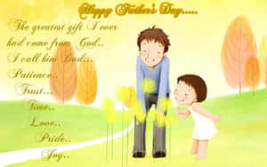Fathers Day Celebration Illustration Wallpaper