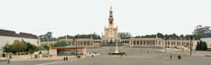 Fatima Sanctuary Panoramic Front View Photo Wallpaper