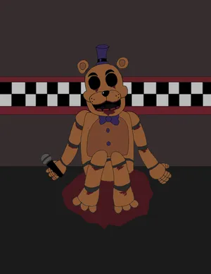 Fazbear Frights Book Cover Featuring Twisted Animatronics Wallpaper