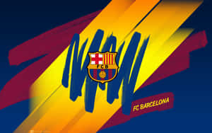 Fc Barcelona Paint Stroke Desktop Wallpaper