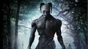 Fear The Chill Of A Scary Christmas Wallpaper