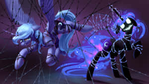 Fearful Of Her Nightmare Moon Form Wallpaper