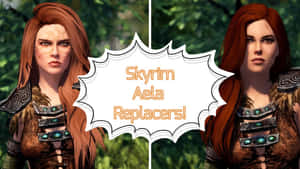 Fearless And Fierce: Aela The Huntress In Action Wallpaper