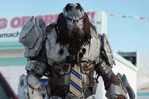 Fearsome Halo Brutes Ready For Battle Wallpaper