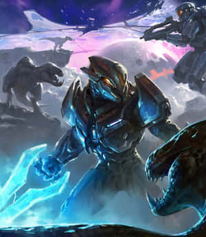 Fearsome Sangheili Warrior Wallpaper