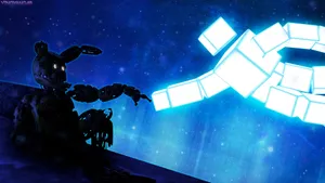 Fearsome Springtrap In The Shadows Wallpaper