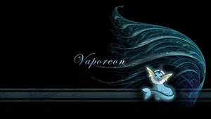 Feathery Waves Behind Vaporeon Wallpaper