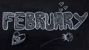 February Chalkboard Art Wallpaper