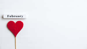 February Heart Decorationon White Background Wallpaper