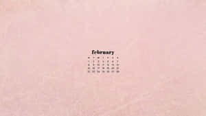 February Minimalist Calendar Aesthetic Wallpaper