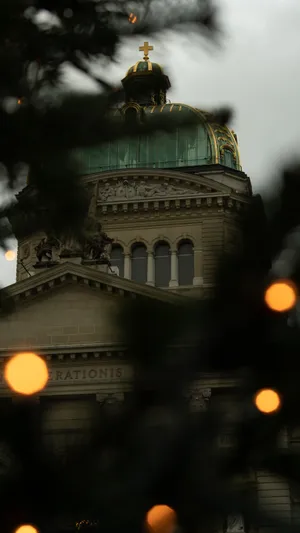 Federal Building With Lights Wallpaper