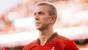 Federico Bernardeschi In Red Football Jersey Wallpaper