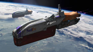 Fedex Spaceships Digital Art Wallpaper