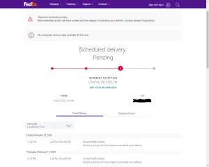 Fedex Tracking Form Pending Delivery Wallpaper