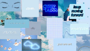 Feel Refreshed And Productive With This Light Blue Aesthetic Laptop Wallpaper