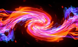 Feel The Burn With This Blazing Hot Red And Blue Flames. Wallpaper