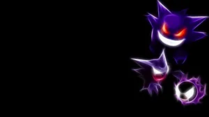 Feel The Fear Of The Neon Gengar Wallpaper