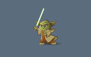 Feel The Force With Cartoon Yoda Wallpaper