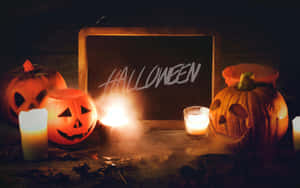 Feel The Halloween Chill With An Orange Halloween! Wallpaper