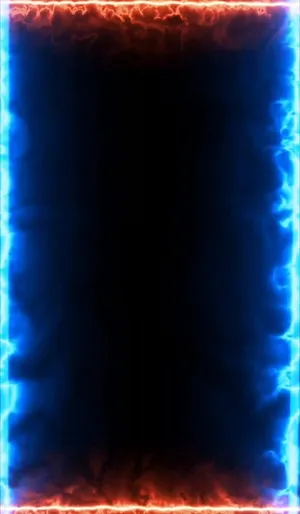 Feel The Heat Of Red And Blue Fire. Wallpaper